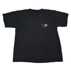 VTG Harley Davidson Orlando Historic Factory Eagle Pocket T Shirt Black Men XL